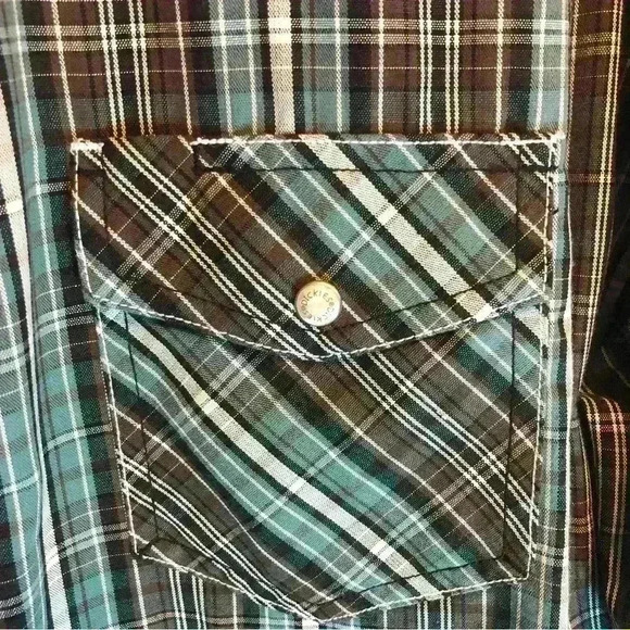 Dickies Snap Front Collar Shirt Plaid Long Sleeve Men 2X Cotton Blend like new! - Picture 8 of 9